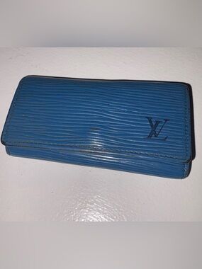 Louis Vuitton Blue Epi Key holder